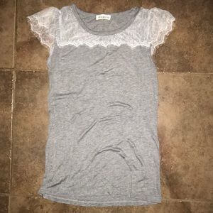 Grey frilly tank